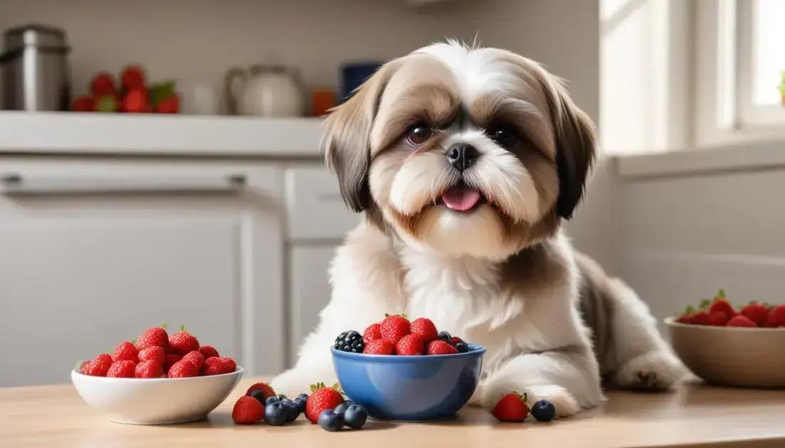 Benefícios das frutas vermelhas na dieta do shih tzu