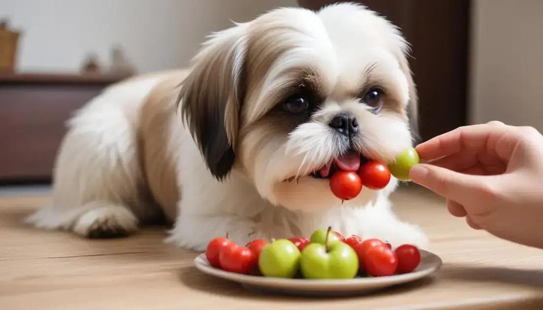 Cuidados ao oferecer acerola para seu shih tzu Cuidados ao oferecer acerola para seu shih tzu
