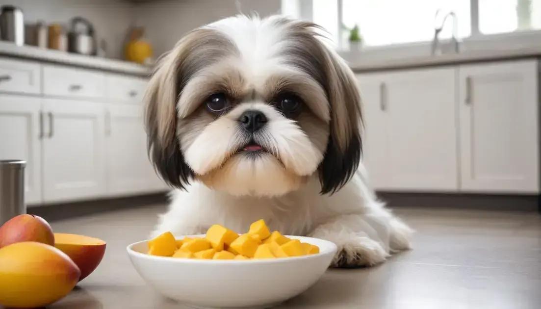 cuidados essenciais ao oferecer manga para seu shih tzu