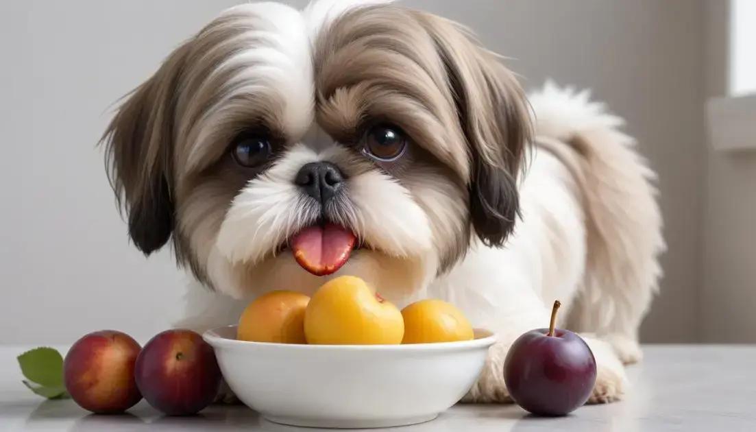 Shih Tzu Pode Comer Ameixa? Veja os Cuidados com o Caroço e a Quantidade Certa